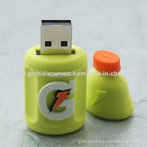 PVC-shaped USB Drive, More Than 1,000,000 Times Data Encryption, Customized Logo, PayPal Accepted